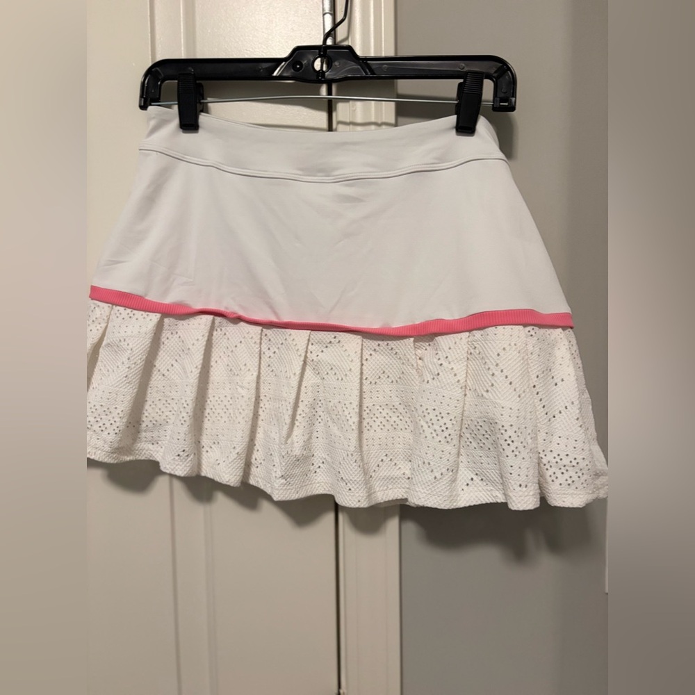Eleven Venus Williams Devotion Skort Tennis Skirt White Hearts Pink Stripe M NWT - Picture 12 of 13